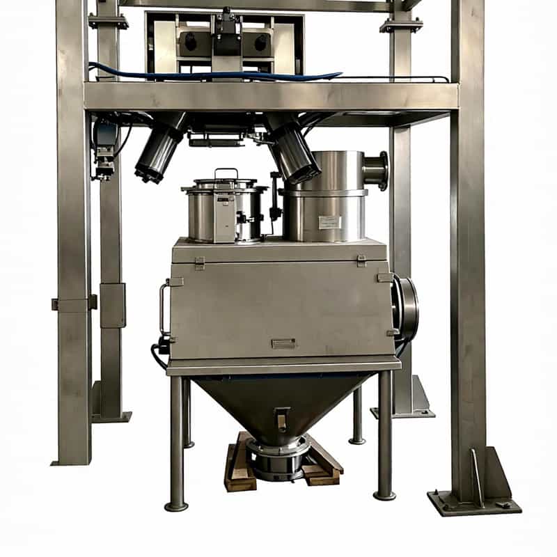Stainless steel automatic ton bag unloader and feeding station